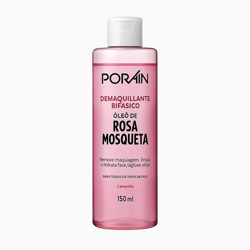 Demaquilante Bifasico Rosa Mosqueta Poran - 150ml