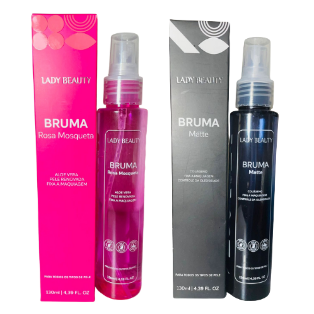 Brumas Fixadoras Lady Beauty (130ml) – O Segredo da Maquiagem Blindada