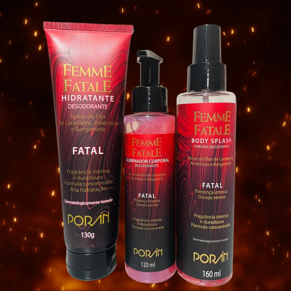 Femme Fatale Fatal  - Hidratante Iluminador e Body Splash - detalhe