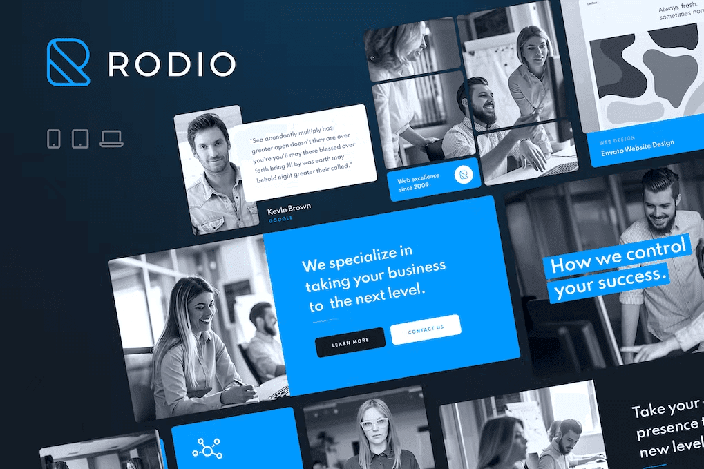 Rodio — Tema criativo multiuso para WordPress
