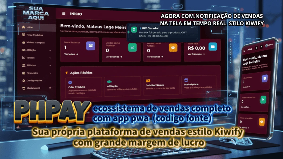 Phpay Atualizado Gateway Completo Com Marketplace