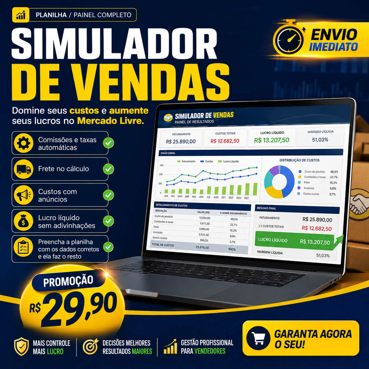 Planilha de Precificação do Mercado Livre