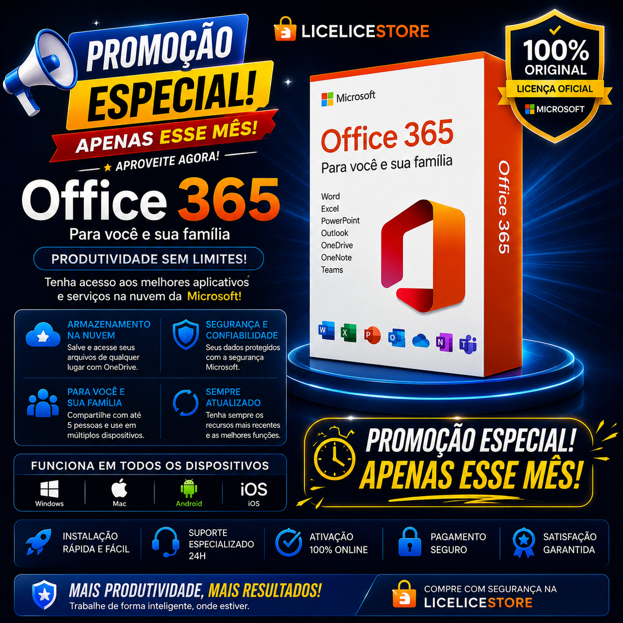 Microsoft Office 365 - Licença Original