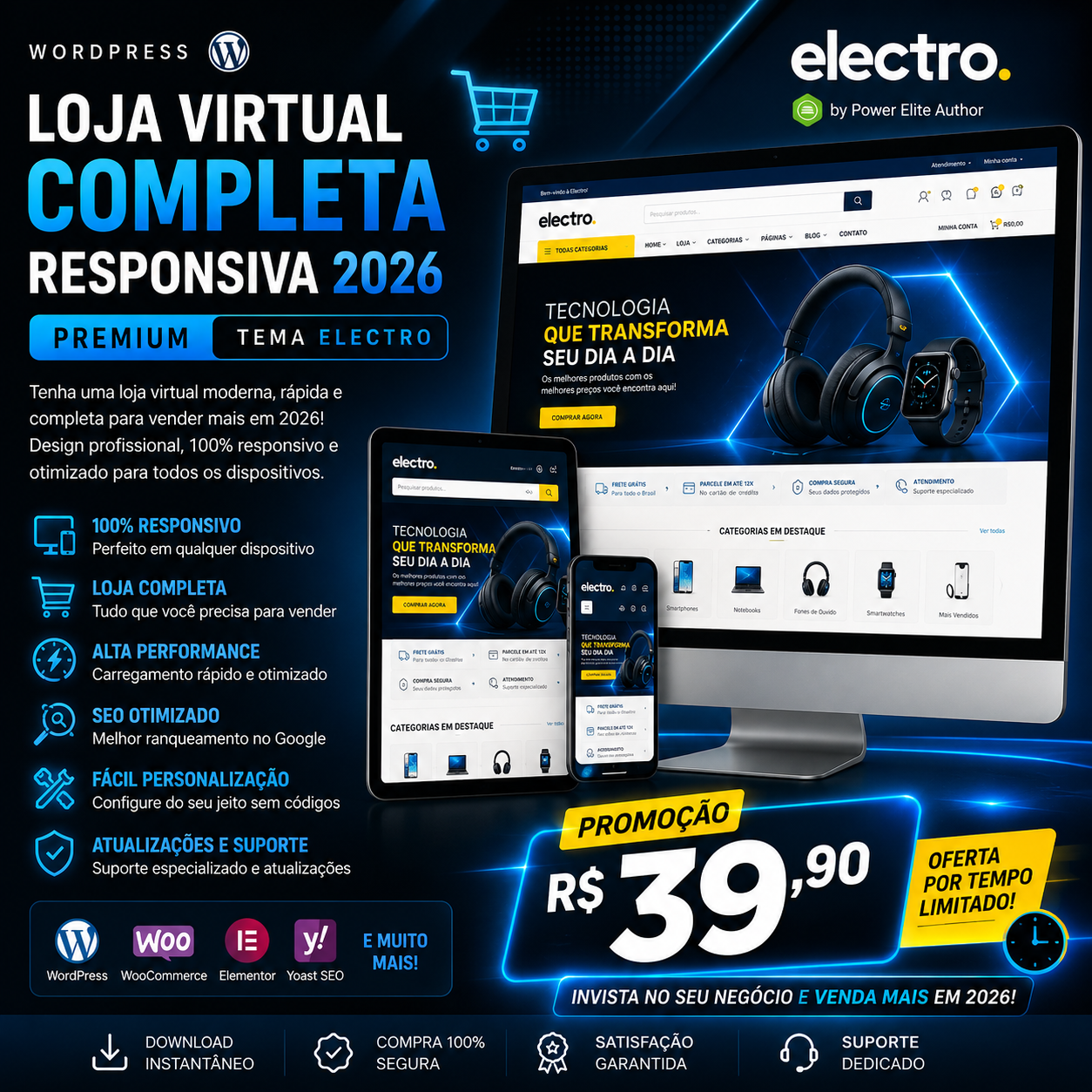 Loja Virtual Completa Responsiva 2026 Premium