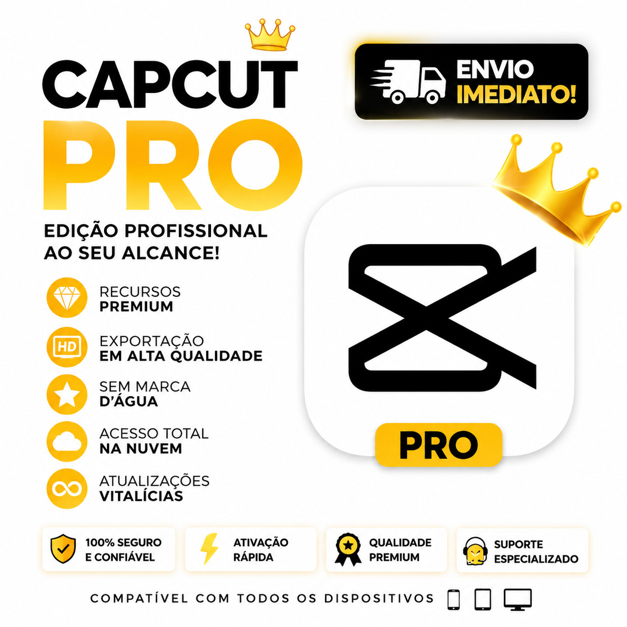Capcut Pro 30 Dias Original - Privado +Nota Fiscal