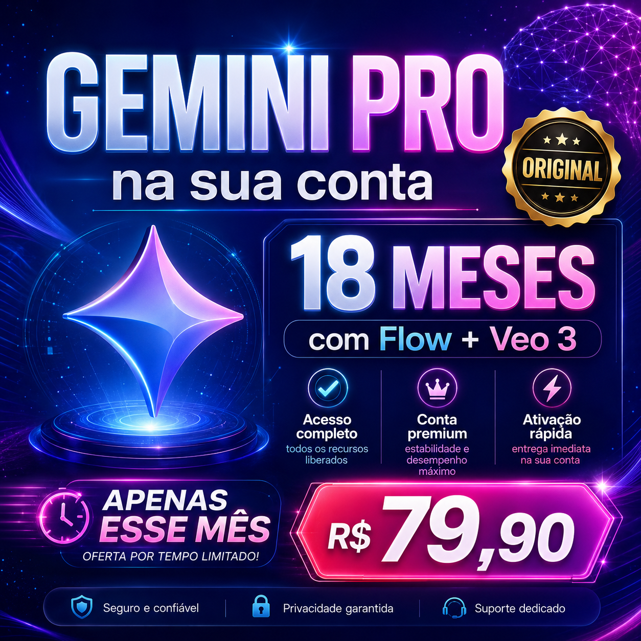 Google Gemini Pro  - 18 MESES PROMOÇÃO